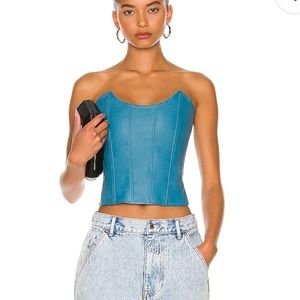 Leia Vegan Leather Corset top